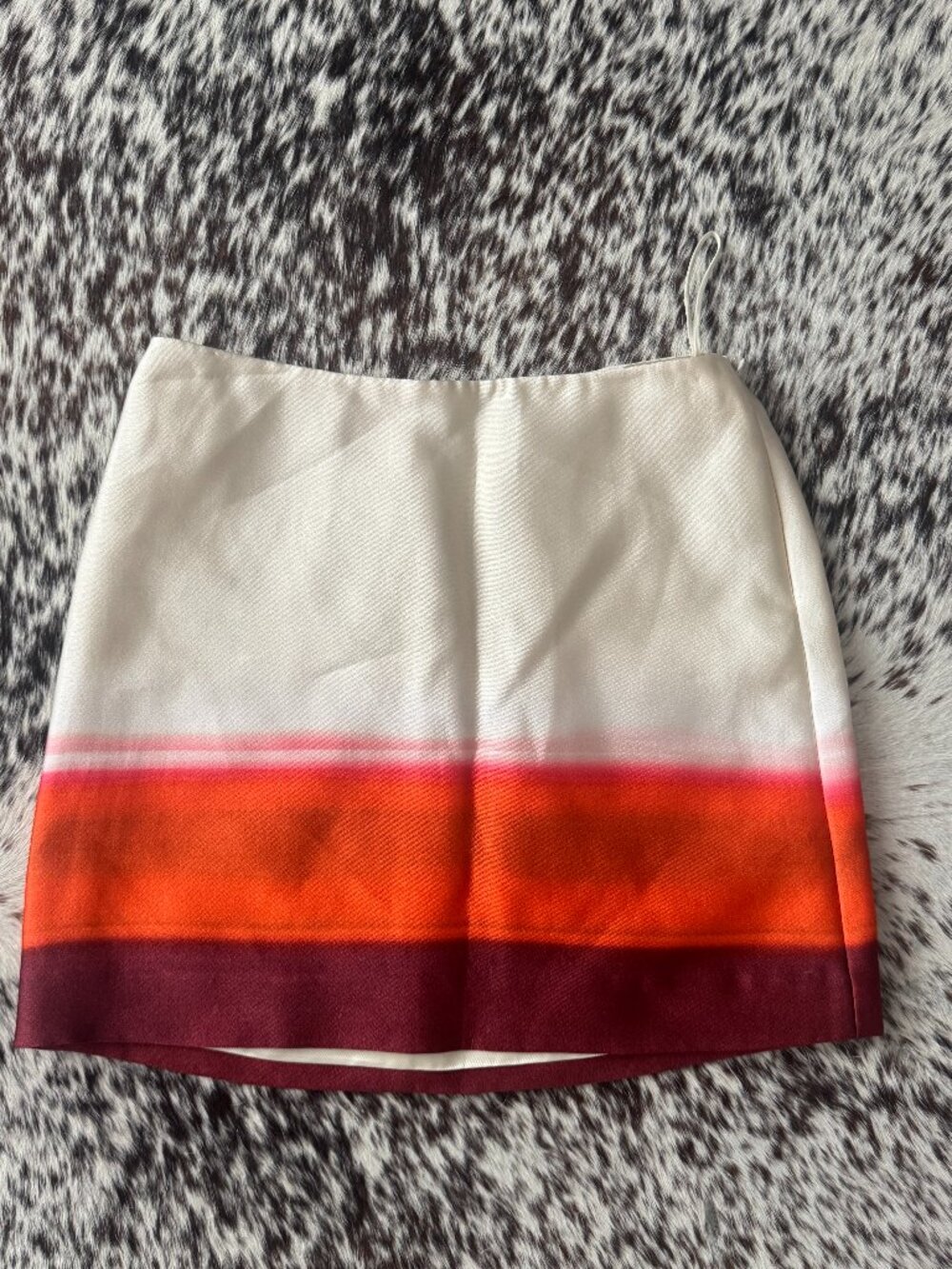 Prada Cream Ombre Sunset StPrada Cream Ombre Silk Mini Skirt Sunset Stripe IT 36
